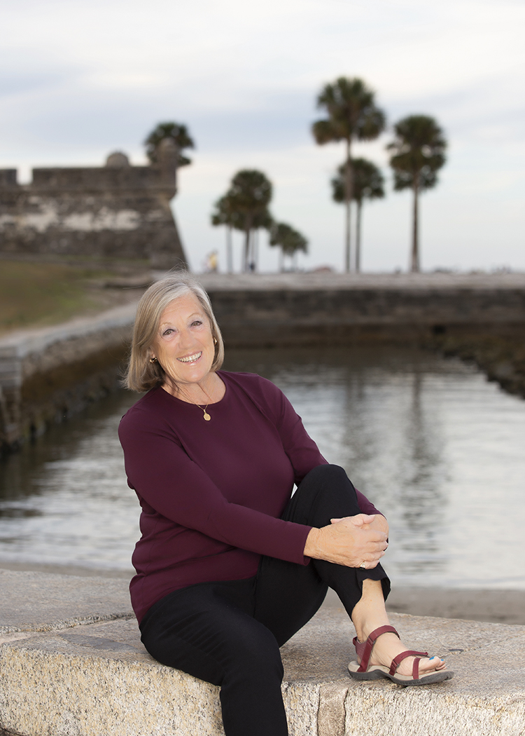 Jane Hartenstein speaking at the Castillo de San Marcos